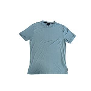 [Modern] Blue Emporio Armani Short Sleeve Casual Shirt - Size L/XL